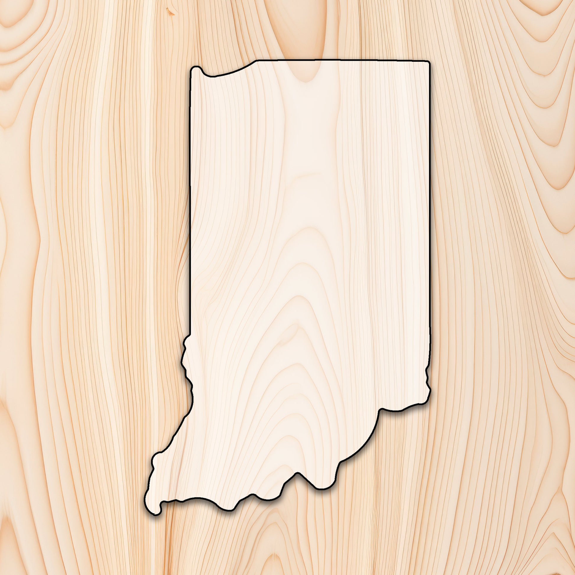 Indiana Cutting Board or Charcuterie Board Acrylic Router Template - Create bold, eye-catching Indiana-shaped cutting boards and charcuterie boards with precision and repeatability using our Indiana Acrylic Router Template. Whether you're making products to sell or crafting custom gifts, this template gives you the control and consistency needed for professional results.