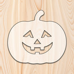 Jack o Lantern  Acrylic Craft Cutout - Transparent laser-cut acrylic craft cutout designed as a router template, featuring precise shapes and durable construction for various crafting projects.