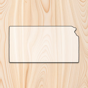 Kansas Cutting Board or Charcuterie Board Acrylic Router Template - Create bold, eye-catching Kansas-shaped cutting boards and charcuterie boards with precision and repeatability using our Kansas Acrylic Router Template. Whether you're making products to sell or crafting custom gifts, this template gives you the control and consistency needed for professional results.