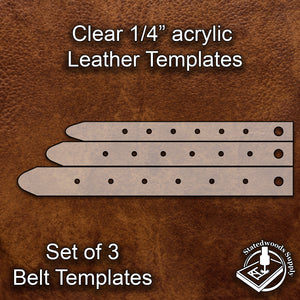 leather belt template acrylic