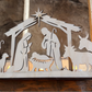 Laser Stacked Nativity Scene Candle Stand