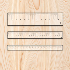 Clear Acrylic Measuring Ruler Kit ( 3 Ruler Kit)