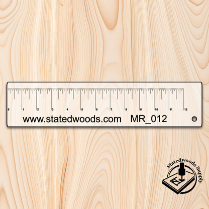 Acrylic Measuring Ruler Stick 12 inches