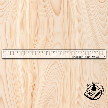 Acrylic Clear Measuring Ruler Inches