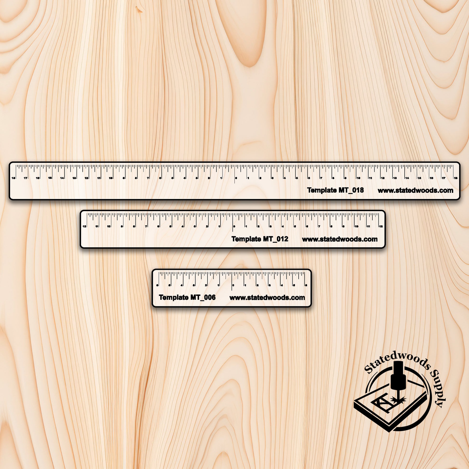 equal distance measuring ruler stick clear acrylic pack set of 3