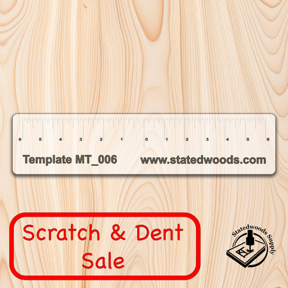 Scratch & Dent Equal Distance Measuring Ruler 12"