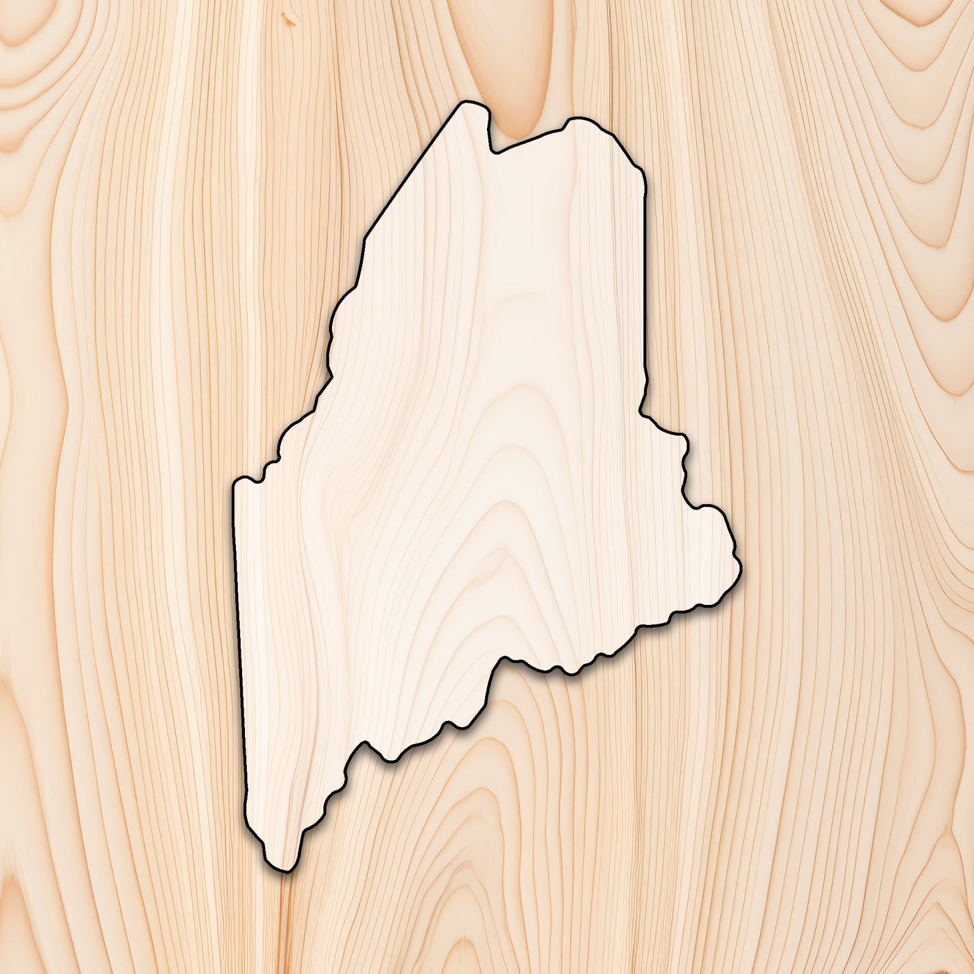 Maine Cutting Board or Charcuterie Board Acrylic Router Template - Create bold, eye-catching Maine-shaped cutting boards and charcuterie boards with precision and repeatability using our Maine Acrylic Router Template. Whether you're making products to sell or crafting custom gifts, this template gives you the control and consistency needed for professional results.