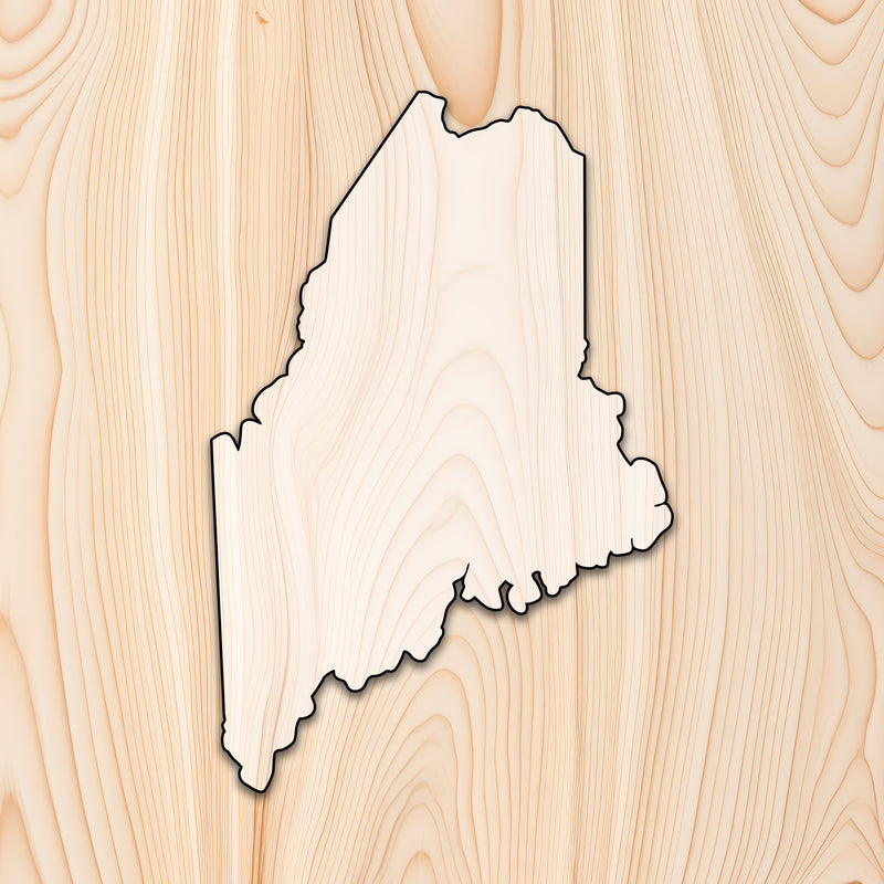 Maine State Acrylic Craft Cutout