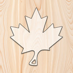 Maple Leaf Cutting Board or Charcuterie Board Router Template for woodworking, perfect for shaping custom sized cutting boards, charcuterie boards, and custom projects.
