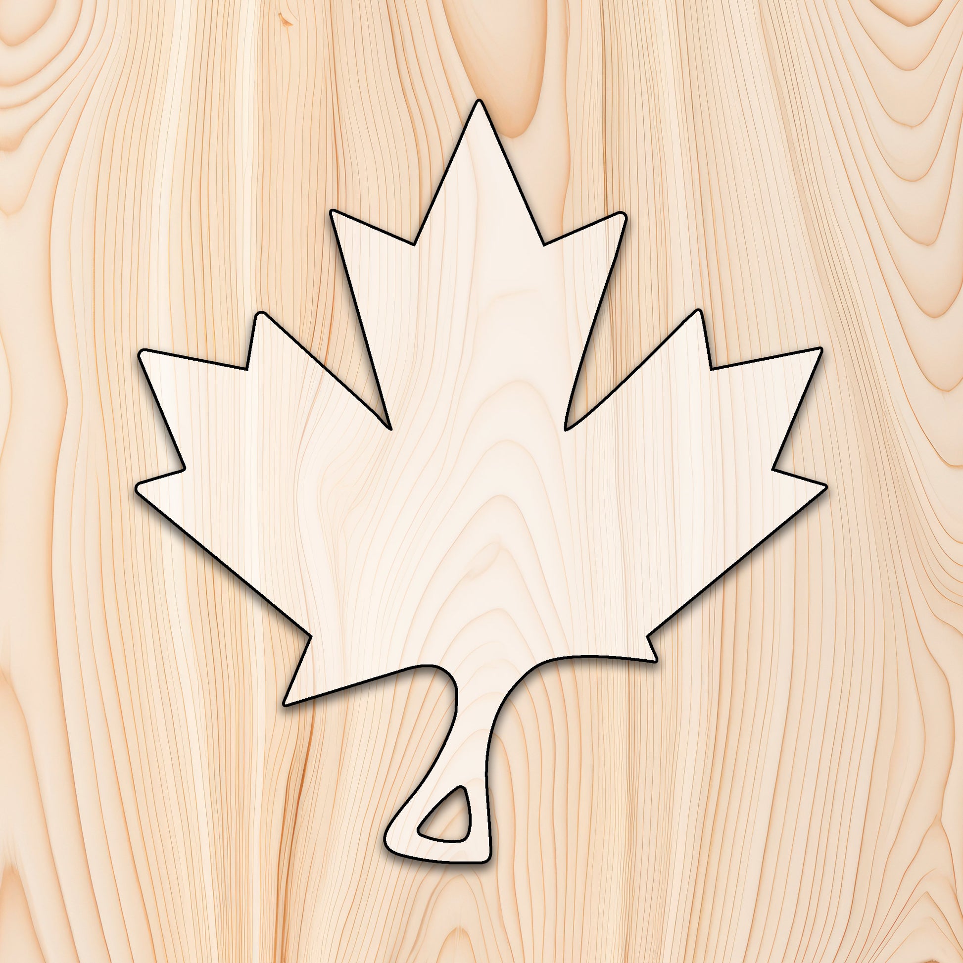 Maple Leaf Cutting Board or Charcuterie Board Router Template for woodworking, perfect for shaping custom sized cutting boards, charcuterie boards, and custom projects.
