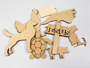 mdf plywood craft shapes animals states cross