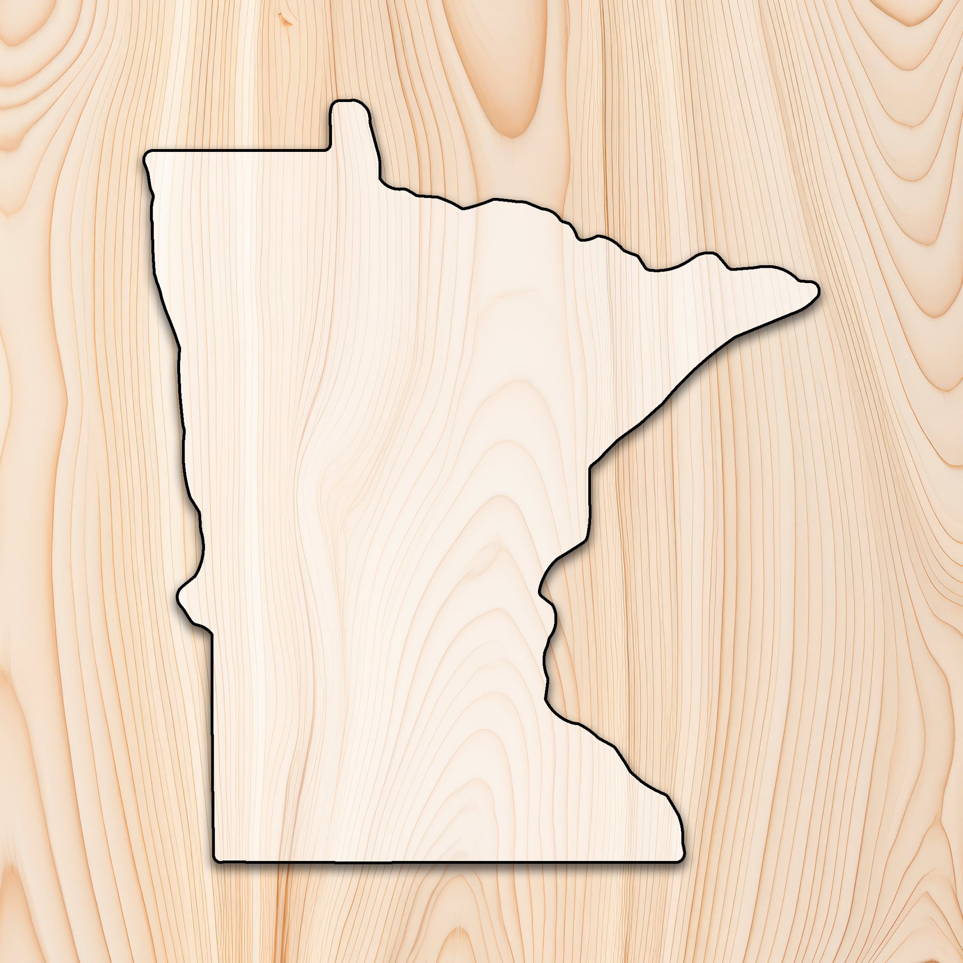 Minnesota Cutting Board or Charcuterie Board Acrylic Router Template - Create bold, eye-catching Minnesota-shaped cutting boards and charcuterie boards with precision and repeatability using our Minnesota&nbsp;Acrylic Router Template. Whether you're making products to sell or crafting custom gifts, this template gives you the control and consistency needed for professional results.