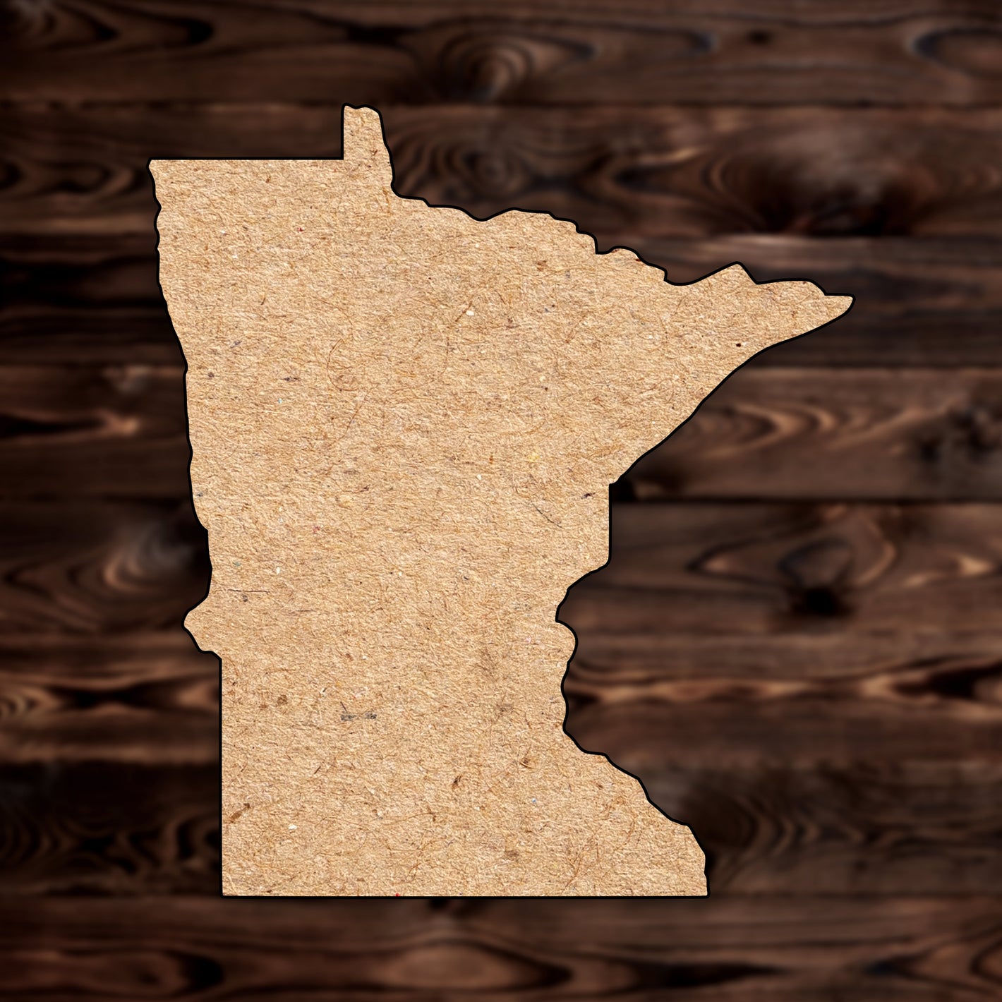 Minnesota State MDF Craft Cutout , a Intricate laser-cut craft cutout made of MDF, featuring detailed designs and clean edges, perfect for home decor or DIY projects.