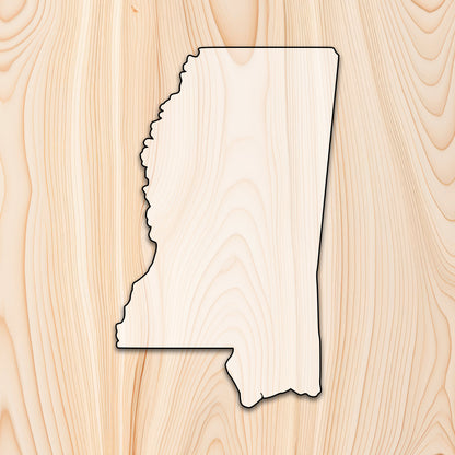 Mississippi State  Acrylic Craft Cutout - Transparent laser-cut acrylic craft cutout designed as a router template, featuring precise shapes and durable construction for various crafting projects.