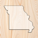 Missouri State  Acrylic Craft Cutout - Transparent laser-cut acrylic craft cutout designed as a router template, featuring precise shapes and durable construction for various crafting projects.