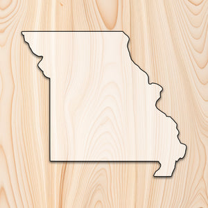 Missouri State  Acrylic Craft Cutout - Transparent laser-cut acrylic craft cutout designed as a router template, featuring precise shapes and durable construction for various crafting projects.