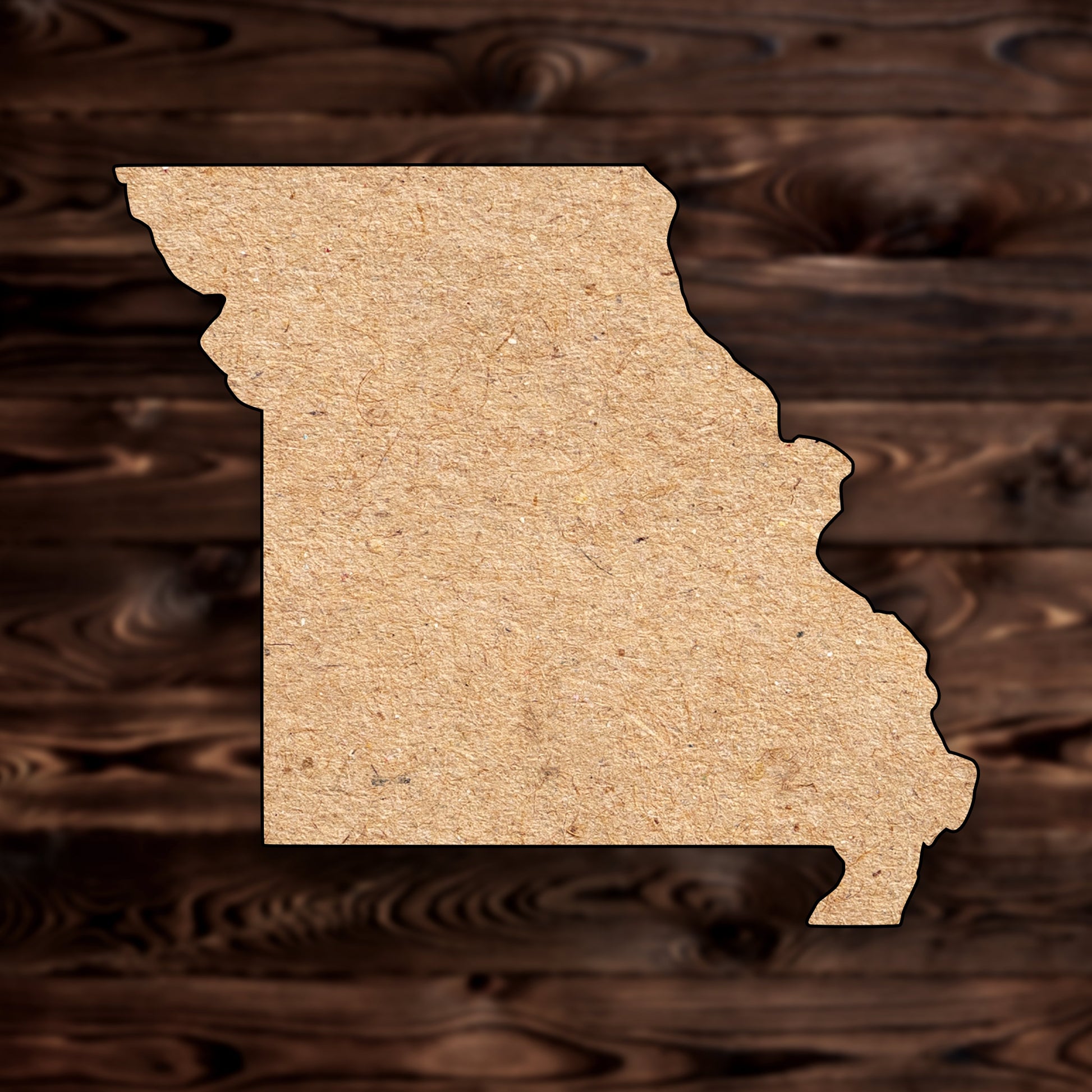 Missouri State MDF Craft Cutout , a Intricate laser-cut craft cutout made of MDF, featuring detailed designs and clean edges, perfect for home decor or DIY projects.