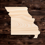 Missouri State Plywood Craft Cutout , a Intricate laser-cut craft cutout made of high quality birch plywood, featuring detailed designs and clean edges, perfect for home decor or DIY projects.