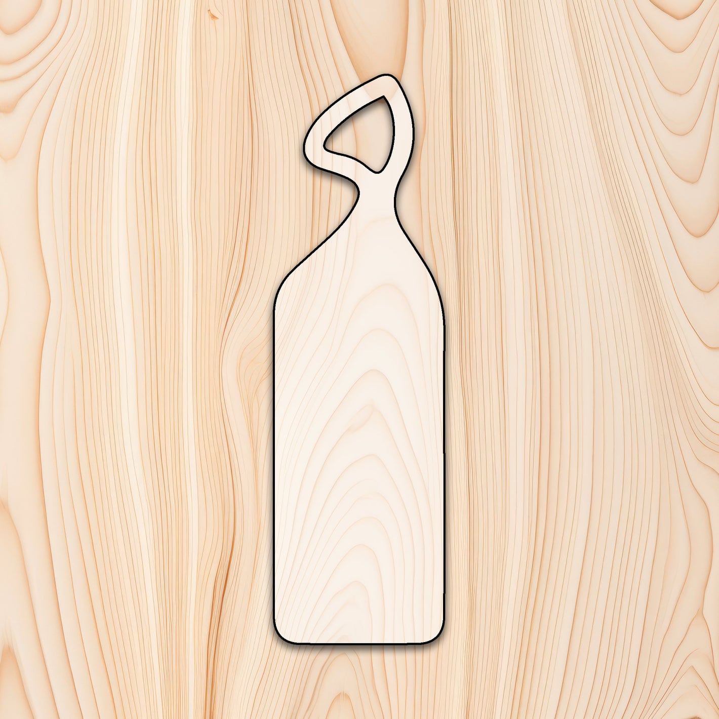 Modern Twist Cutting Board or Charcuterie Board Router Template for woodworking, perfect for shaping custom sized cutting boards, charcuterie boards, and custom projects.