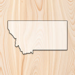 Montana State  Acrylic Craft Cutout - Transparent laser-cut acrylic craft cutout designed as a router template, featuring precise shapes and durable construction for various crafting projects.