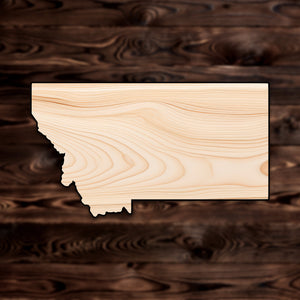 Montana State Plywood Craft Cutout , a Intricate laser-cut craft cutout made of high quality birch plywood, featuring detailed designs and clean edges, perfect for home decor or DIY projects.