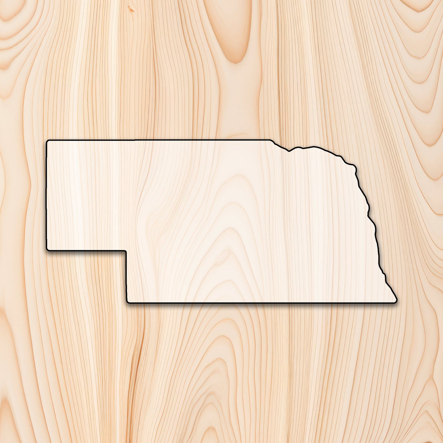 Nebraska Cutting Board or Charcuterie Board Acrylic Router Template - Create bold, eye-catching Nebraska-shaped cutting boards and charcuterie boards with precision and repeatability using our Nebraska Acrylic Router Template. Whether you're making products to sell or crafting custom gifts, this template gives you the control and consistency needed for professional results.