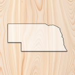 Nebraska State  Acrylic Craft Cutout - Transparent laser-cut acrylic craft cutout designed as a router template, featuring precise shapes and durable construction for various crafting projects.