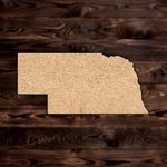 Nebraska State MDF Craft Cutout , a Intricate laser-cut craft cutout made of MDF, featuring detailed designs and clean edges, perfect for home decor or DIY projects.