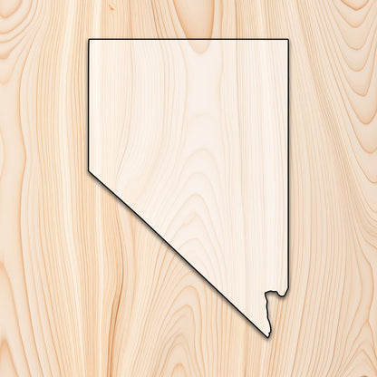 Nevada State  Acrylic Craft Cutout - Transparent laser-cut acrylic craft cutout designed as a router template, featuring precise shapes and durable construction for various crafting projects.