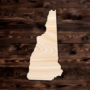 New Hampsire State Plywood Craft Cutout , a Intricate laser-cut craft cutout made of high quality birch plywood, featuring detailed designs and clean edges, perfect for home decor or DIY projects.