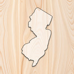 New Jersey State  Acrylic Craft Cutout - Transparent laser-cut acrylic craft cutout designed as a router template, featuring precise shapes and durable construction for various crafting projects.