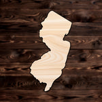 New Jersey State Plywood Craft Cutout , a Intricate laser-cut craft cutout made of high quality birch plywood, featuring detailed designs and clean edges, perfect for home decor or DIY projects.