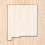 New Mexico State  Acrylic Craft Cutout - Transparent laser-cut acrylic craft cutout designed as a router template, featuring precise shapes and durable construction for various crafting projects.