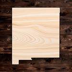 New Mexico State Plywood Craft Cutout , a Intricate laser-cut craft cutout made of high quality birch plywood, featuring detailed designs and clean edges, perfect for home decor or DIY projects.