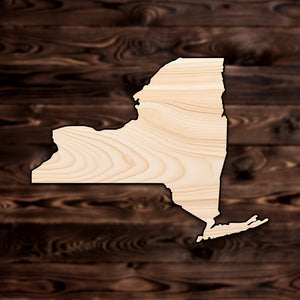 New York State Plywood Craft Cutout , a Intricate laser-cut craft cutout made of high quality birch plywood, featuring detailed designs and clean edges, perfect for home decor or DIY projects.