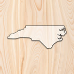 North Carolina State  Acrylic Craft Cutout - Transparent laser-cut acrylic craft cutout designed as a router template, featuring precise shapes and durable construction for various crafting projects.
