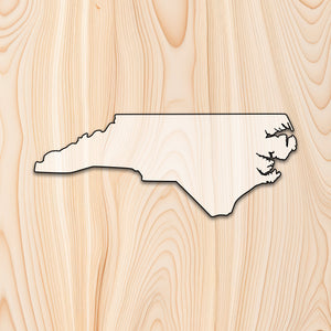 North Carolina State  Acrylic Craft Cutout - Transparent laser-cut acrylic craft cutout designed as a router template, featuring precise shapes and durable construction for various crafting projects.