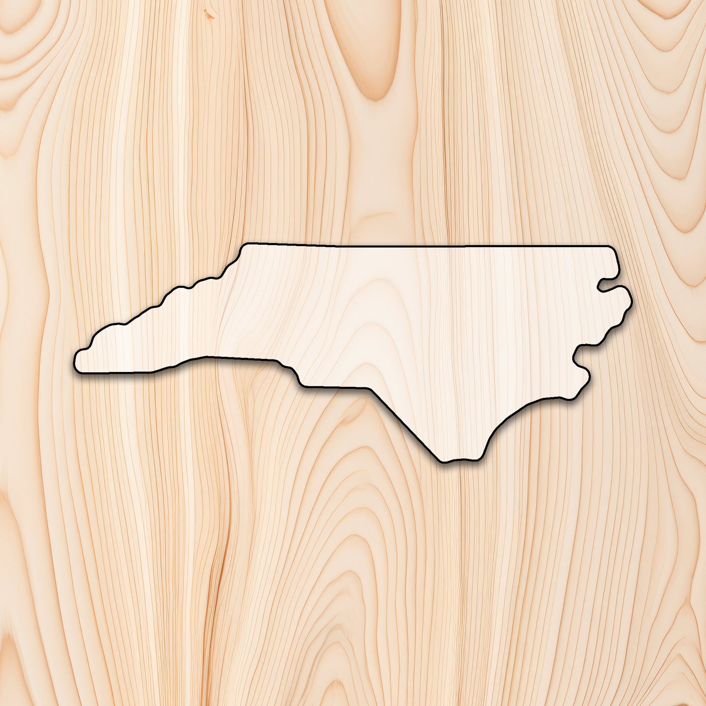 North Carolina State Outline Cutting Board or Charcuterie Acrylic Board Router Template
