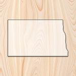 North Dakota State  Acrylic Craft Cutout - Transparent laser-cut acrylic craft cutout designed as a router template, featuring precise shapes and durable construction for various crafting projects.