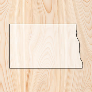 North Dakota State  Acrylic Craft Cutout - Transparent laser-cut acrylic craft cutout designed as a router template, featuring precise shapes and durable construction for various crafting projects.