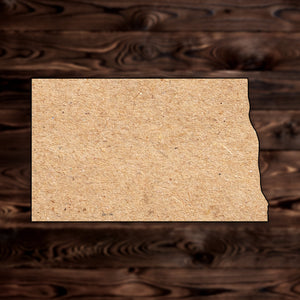 North Dakota State MDF Craft Cutout , a Intricate laser-cut craft cutout made of MDF, featuring detailed designs and clean edges, perfect for home decor or DIY projects.