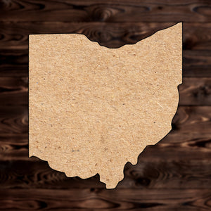 Ohio State MDF Craft Cutout , a Intricate laser-cut craft cutout made of MDF, featuring detailed designs and clean edges, perfect for home decor or DIY projects.