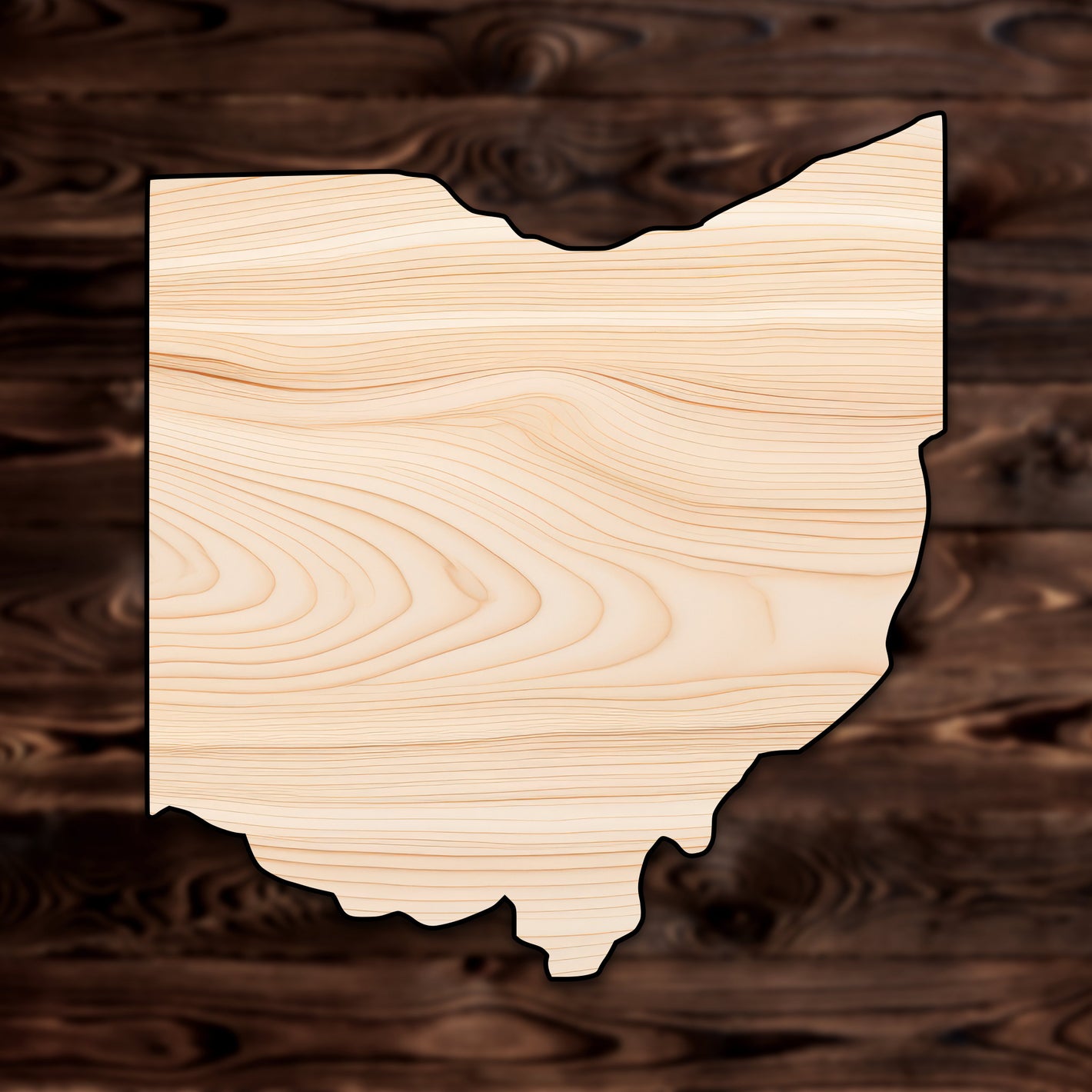 Ohio State Plywood Craft Cutout , a Intricate laser-cut craft cutout made of high quality birch plywood, featuring detailed designs and clean edges, perfect for home decor or DIY projects.
