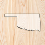 Oklahoma State  Acrylic Craft Cutout - Transparent laser-cut acrylic craft cutout designed as a router template, featuring precise shapes and durable construction for various crafting projects.
