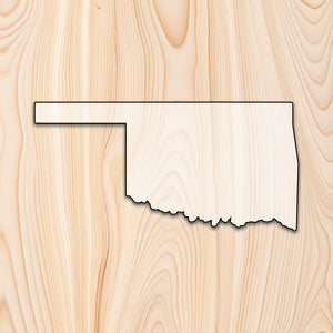 Oklahoma State  Acrylic Craft Cutout - Transparent laser-cut acrylic craft cutout designed as a router template, featuring precise shapes and durable construction for various crafting projects.