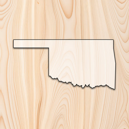 Oklahoma State  Acrylic Craft Cutout - Transparent laser-cut acrylic craft cutout designed as a router template, featuring precise shapes and durable construction for various crafting projects.