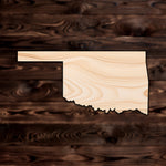 Oklahoma State Plywood Craft Cutout , a Intricate laser-cut craft cutout made of high quality birch plywood, featuring detailed designs and clean edges, perfect for home decor or DIY projects.