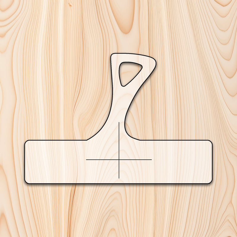 Organic Thin Cutting Board or Charcuterie Board Handle Acrylic Router Template