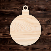 Christmas Round Ornament Plywood Craft Shape