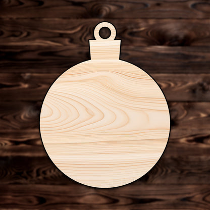 Christmas Round Ornament Plywood Craft Shape